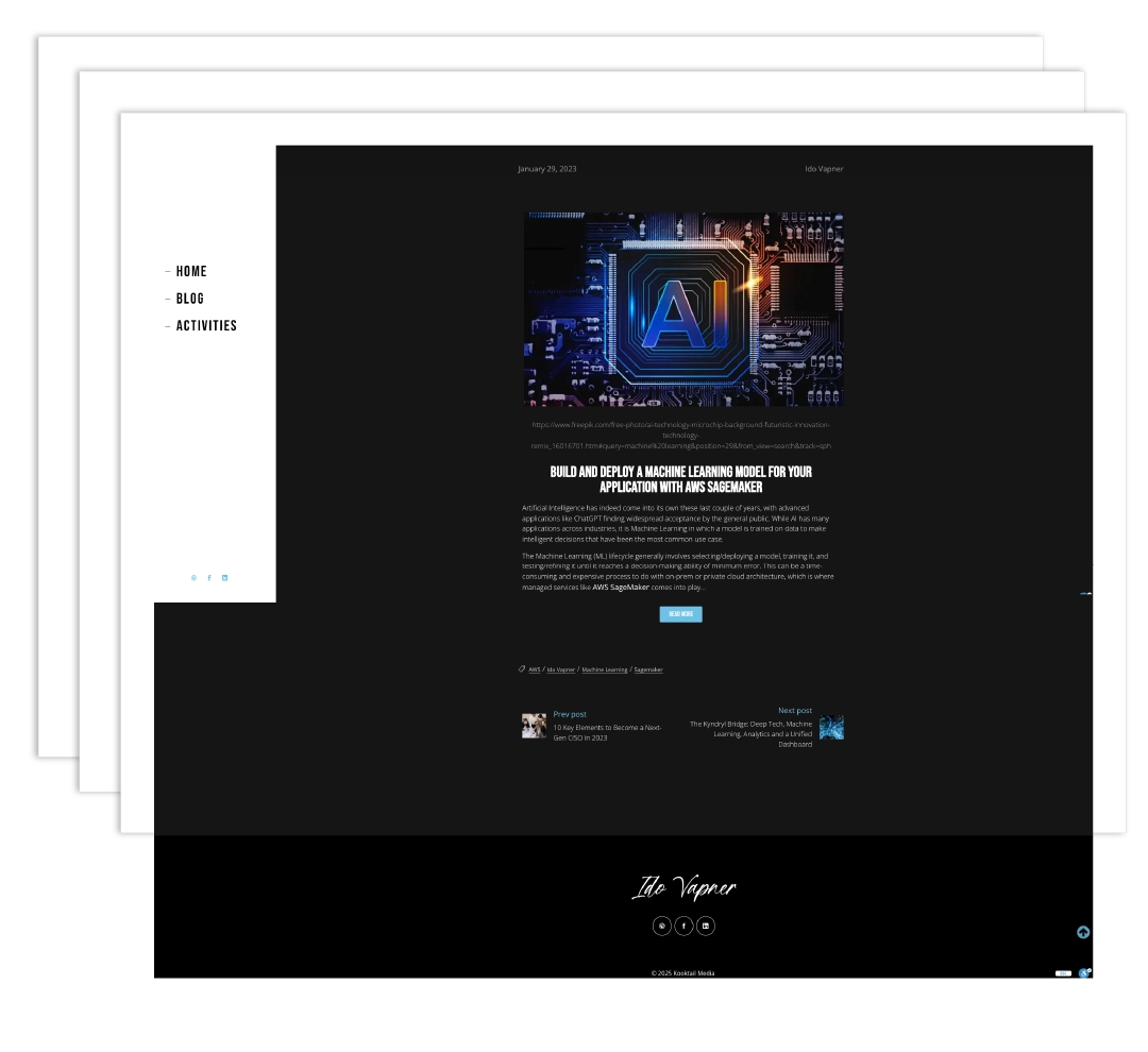 בניית אתר בלוג - עידו ופנר