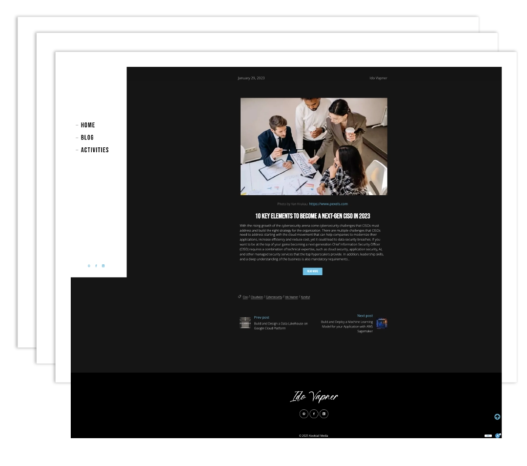 בניית אתר בלוג - עידו ופנר