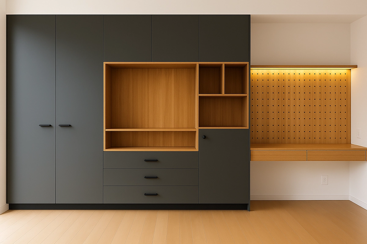 תכנון ארון קיר -הדמיה סופית