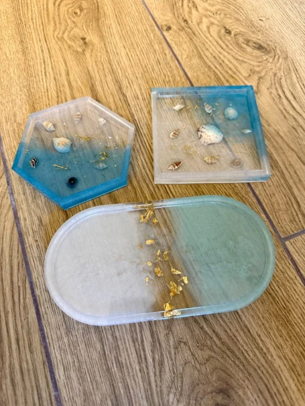 Woodon   מגש גדול ותחתיות לקפה